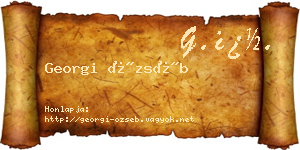 Georgi Özséb névjegykártya